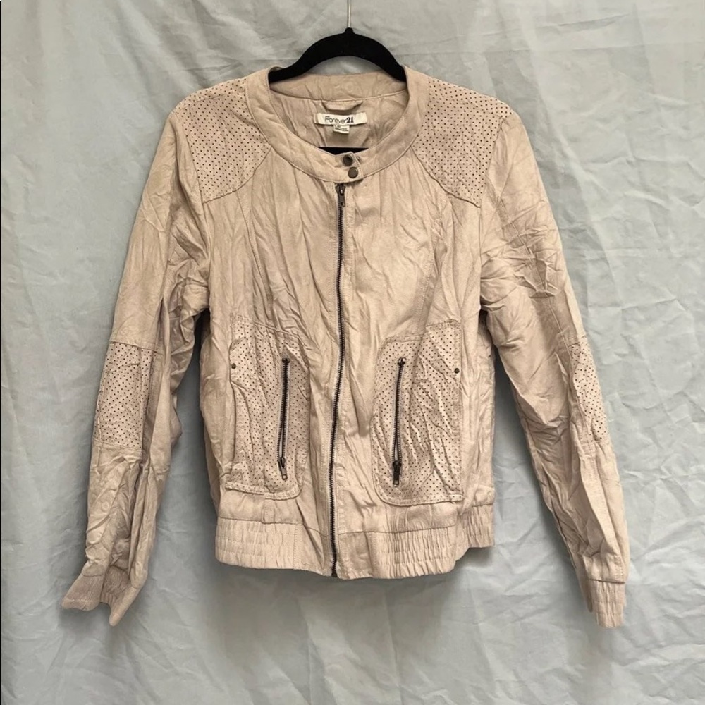 Faux Suede Moto Jacket Size Large Juniors